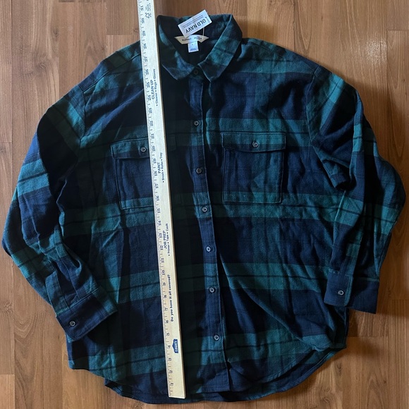 NWT Old Navy The Boyfriend Flannel Shirt size Large - Picture 2 of 8